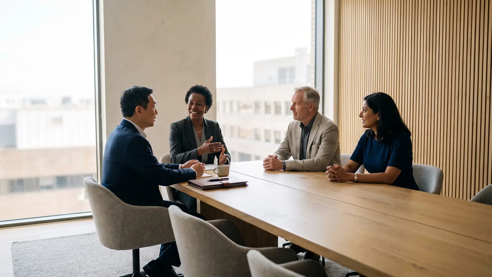 Senior executives in a Munich boardroom
